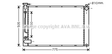 Радиатор охлаждения двигателя AVA QUALITY COOLING TO2343
