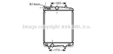 Радиатор системы охлаждения AVA QUALITY COOLING TO2359