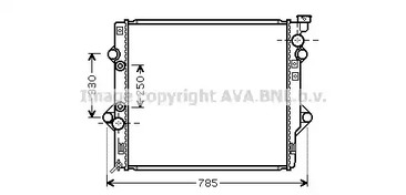 Радиатор, охлаждение двигателя AVA QUALITY COOLING TO2367