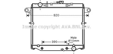 Радиатор охлаждения двигателя AVA QUALITY COOLING TO2378
