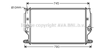 Радиатор, охлаждение двигателя AVA QUALITY COOLING TO2402