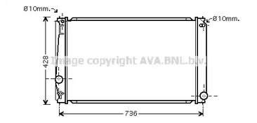 Радиатор охлаждения двигателя AVA QUALITY COOLING TO2419