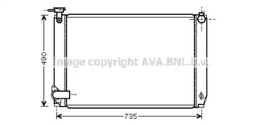 Радиатор охлаждения двигателя AVA QUALITY COOLING TO2462