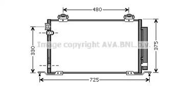 TO5393D AVA QUALITY COOLING Радиатор кондиционера