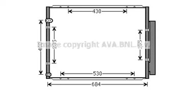 Радиатор кондиционера AVA QUALITY COOLING TO5574D