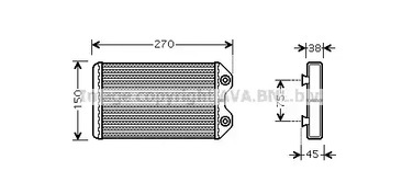 Теплообменник отопление салона AVA QUALITY COOLING TO6369