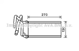 Теплообменник отопление салона AVA QUALITY COOLING TO6705