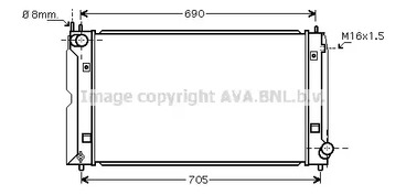 Радиатор охлаждения двигателя AVA QUALITY COOLING TOA2386