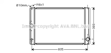 Радиатор охлаждение двигателя AVA QUALITY COOLING TOA2400