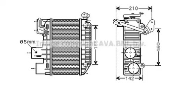 TOA4365 AVA QUALITY COOLING Радиатор интеркулера