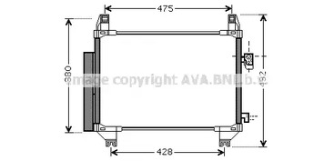 Радиатор кондиционера AVA QUALITY COOLING TOA5407D