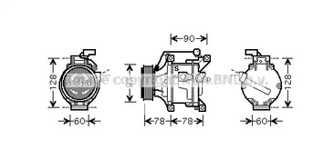 Компрессор кондиционера AVA QUALITY COOLING TOAK443