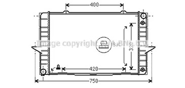 радиатор системы охлаждения AVA QUALITY COOLING VO2092