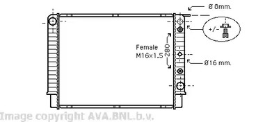 Радиатор охлаждения двигателя AVA QUALITY COOLING VO2098