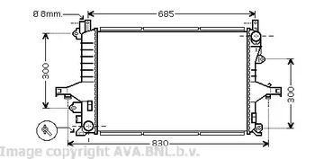 Радиатор системы охлаждения AVA QUALITY COOLING VO2116