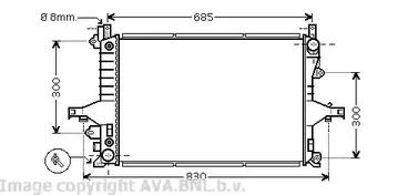 Радиатор системы охлаждения AVA QUALITY COOLING VO2117