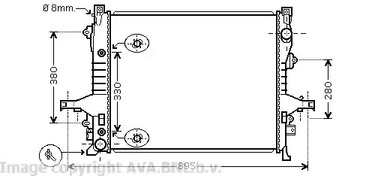 Радиатор системы охлаждения AVA QUALITY COOLING VO2133