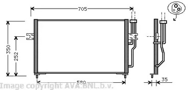 VO5086 AVA QUALITY COOLING Радиатор кондиционера