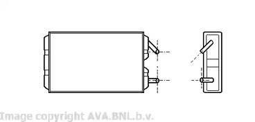 Теплообменник отопление салона AVA QUALITY COOLING VO6041