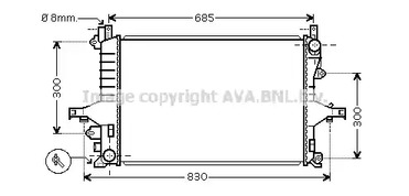 VOA2114 AVA QUALITY COOLING радиатор системы охлаждения МКПП