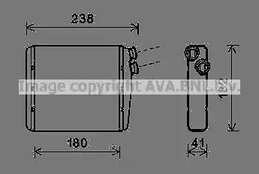 Радиатор отопителя AVA QUALITY COOLING VOA6163