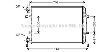 Радиатор системы охлаждения AVA QUALITY COOLING VW2272