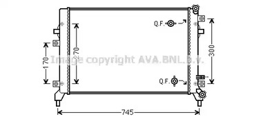 Радиатор системы охлаждения AVA QUALITY COOLING VW2295