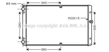 Радиатор системы охлаждения AVA QUALITY COOLING VWA2245