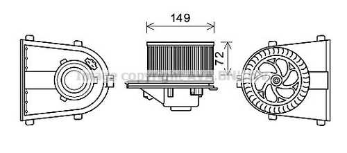 AI8378 AVA QUALITY COOLING вентилятор отопителя