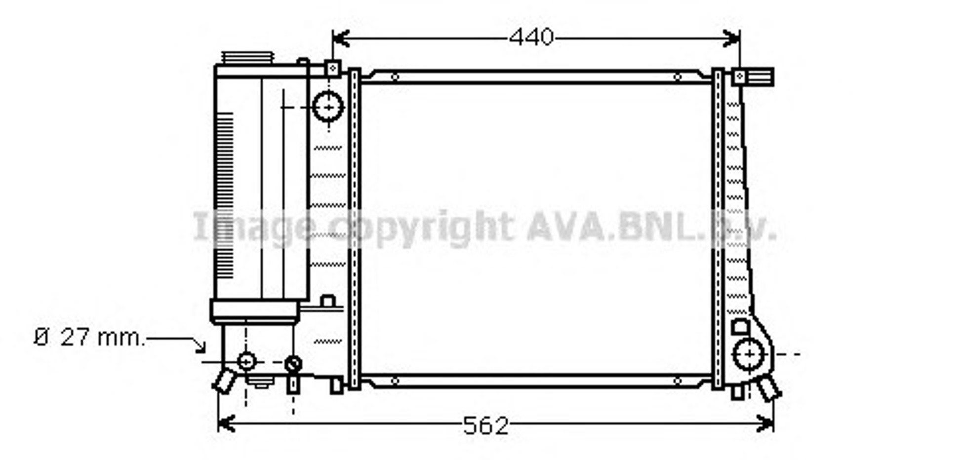 Радиатор охлаждения двигателя AVA QUALITY COOLING BW2081