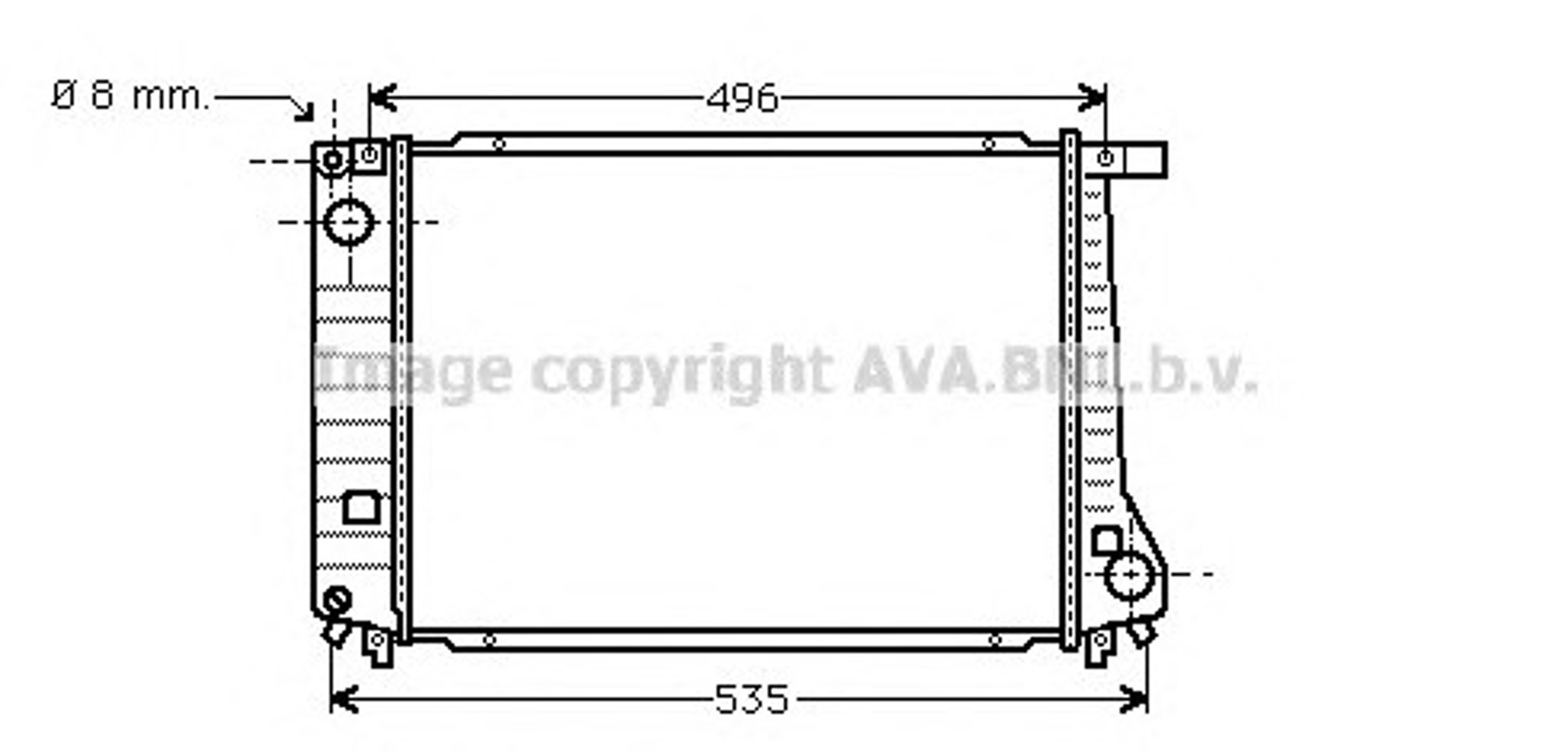 Радиатор охлаждения двигателя AVA QUALITY COOLING BW2086