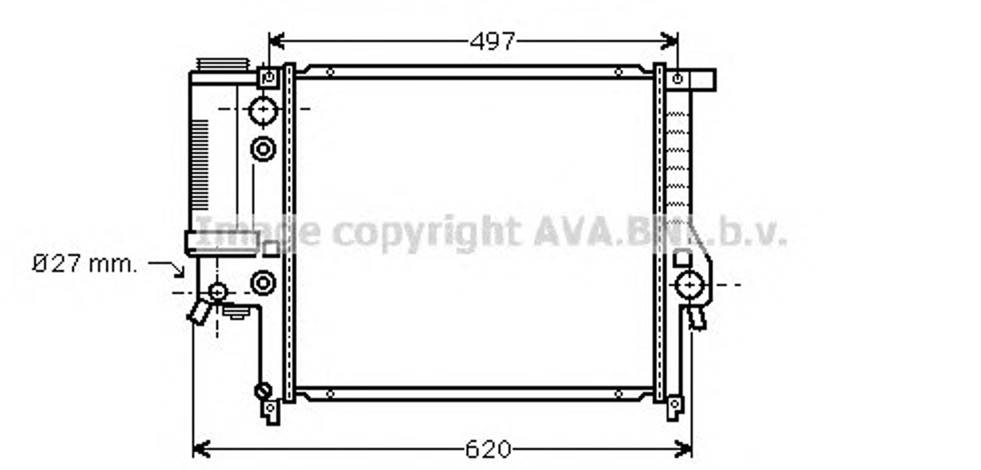 BW2125 AVA QUALITY COOLING Радиатор охлаждения двигателя