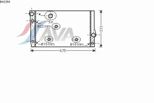 BW2354 AVA QUALITY COOLING Радиатор охлаждения двигателя