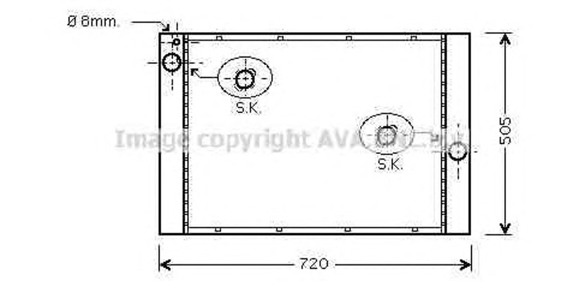 Радиатор охлаждения двигателя AVA QUALITY COOLING BW2405