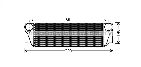 Интеркулер AVA QUALITY COOLING BW4413