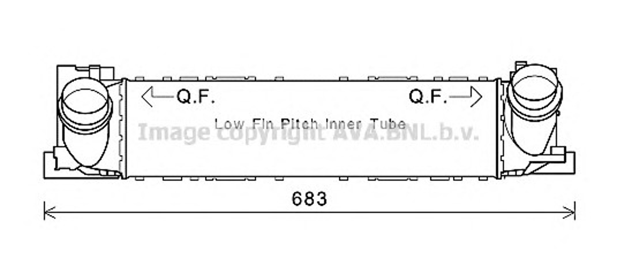 Интеркулер AVA QUALITY COOLING BW4465