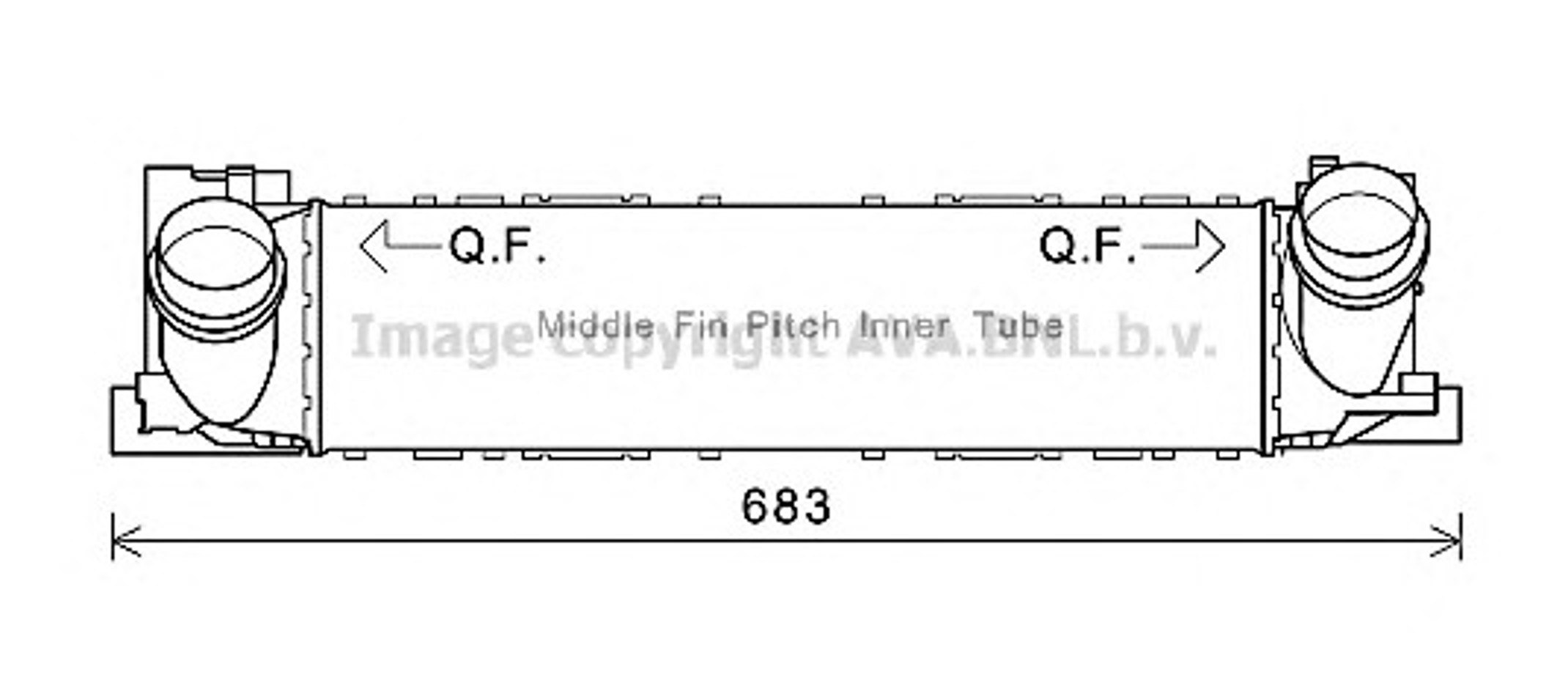 Интеркулер AVA QUALITY COOLING BW4466