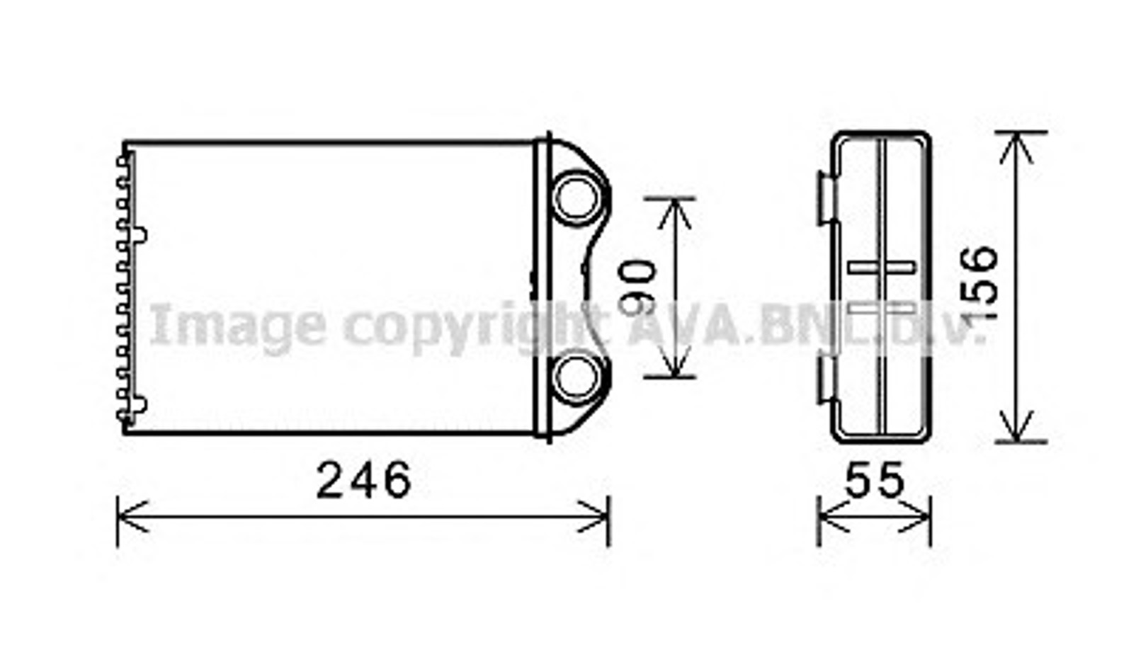 Радиатор печки AVA QUALITY COOLING BW6426