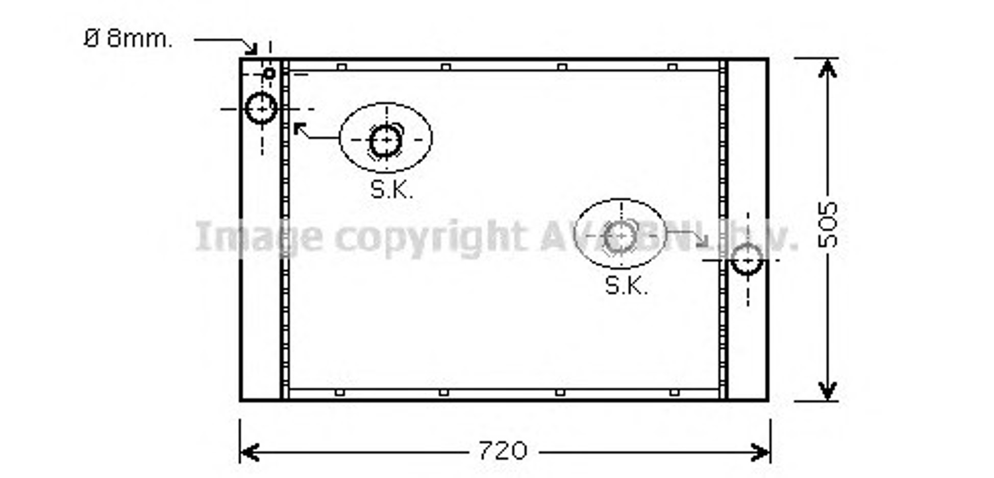 Радиатор охлаждения двигателя AVA QUALITY COOLING BWA2284