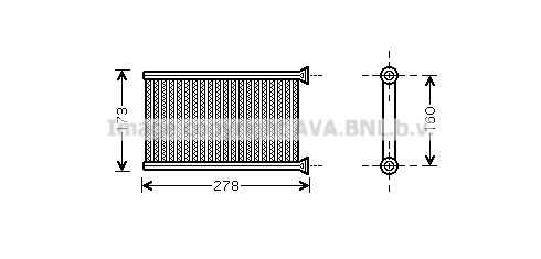 BWA6342 AVA QUALITY COOLING радиатор печки