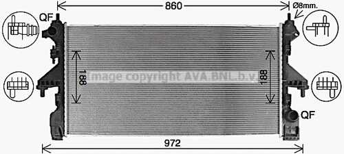 Радиатор системы охлаждения AVA QUALITY COOLING CN2319