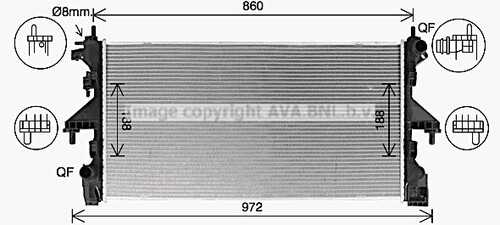 Радиатор системы охлаждения AVA QUALITY COOLING CN2320