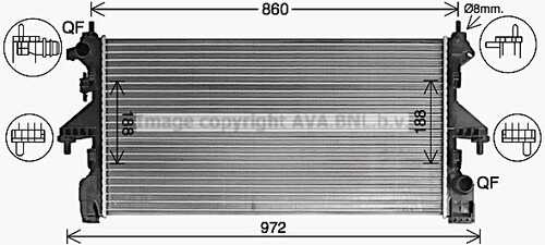 Радиатор системы охлаждения AVA QUALITY COOLING CN2322