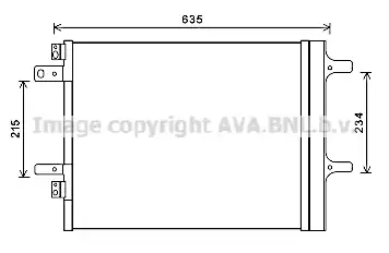 Радиатор кондиционера AVA QUALITY COOLING CNA5308D