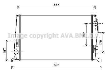 Радиатор охлаждения двигателя AVA QUALITY COOLING DAA2005