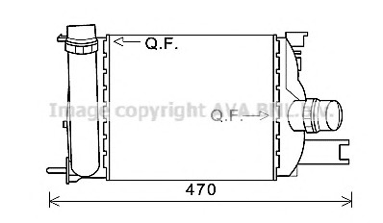 Интеркулер AVA QUALITY COOLING DAA4013