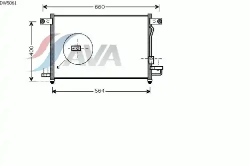 Радиатор кондиционера AVA QUALITY COOLING DW5061D