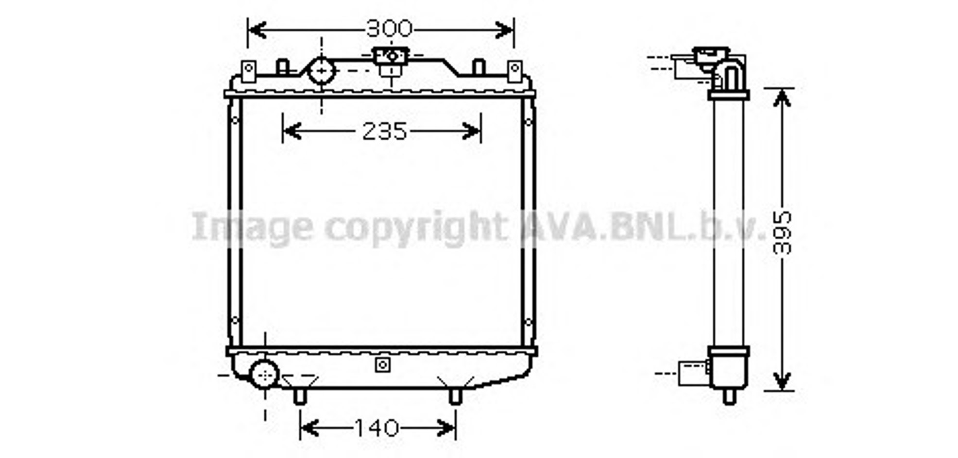 Радиатор охлаждения двигателя AVA QUALITY COOLING DWA2051