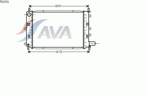 радиатор системы охлаждения AVA QUALITY COOLING FD2151