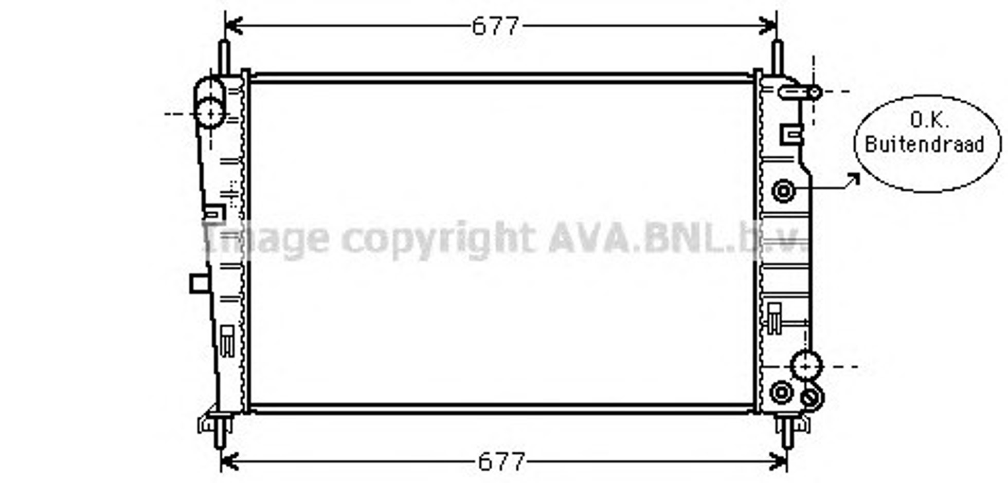 Радиатор охлаждения двигателя AVA QUALITY COOLING FD2226